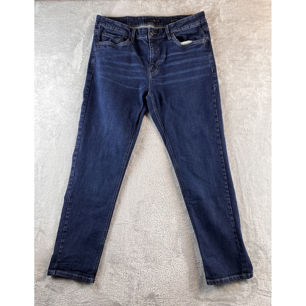 Indigo Beast Jeans Mens 36x30 Fits (34x29) Blue Slim Straight Denim Dark Preppy